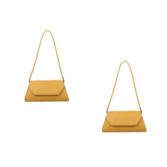 WORGEOUS Set of 2 Yellow Underarm Tote Bags for Women Stylish Purses