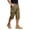 Earthy Yellow-E7, variant on Men's Long Cargo Shorts Elastic Waist Long Blew Knee Capri Shorts Multi-Pocket Knee Length Cargo Short Pants Relaxed Fit Casual Hiking Half Pants,Black 2XL