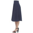 thumbnail image 4 of White Mark Women's Flared Midi Skirt, 4 of 5