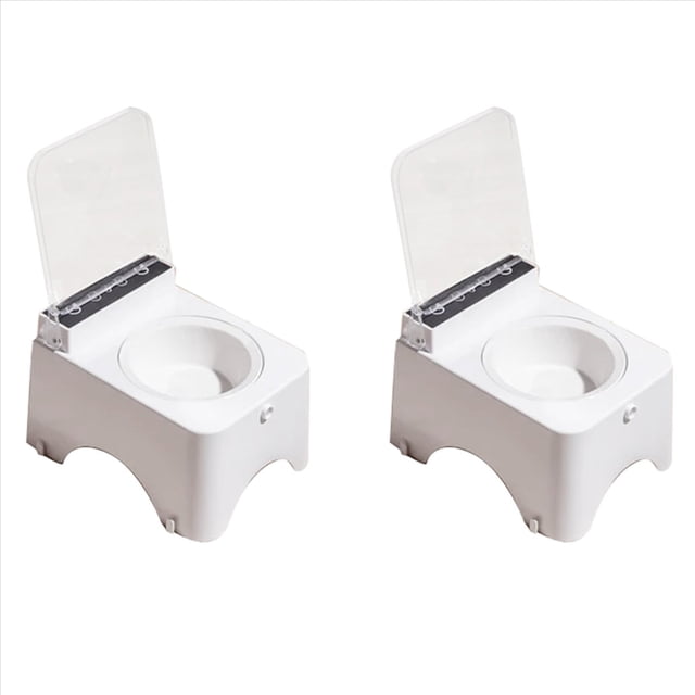 2X Cuenco Inteligente para Gatos con Tapa Automática con Sensor Infrarrojo - Comedero Antirratones para Mascotas para Gatos y Perros Dispensador de Comida