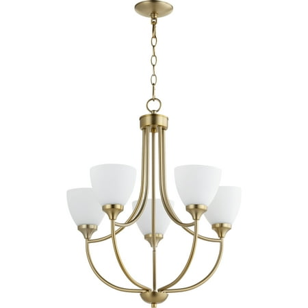 

Quorum International 6059-5 Enclave 5 Light 24 Wide Chandelier - Brass