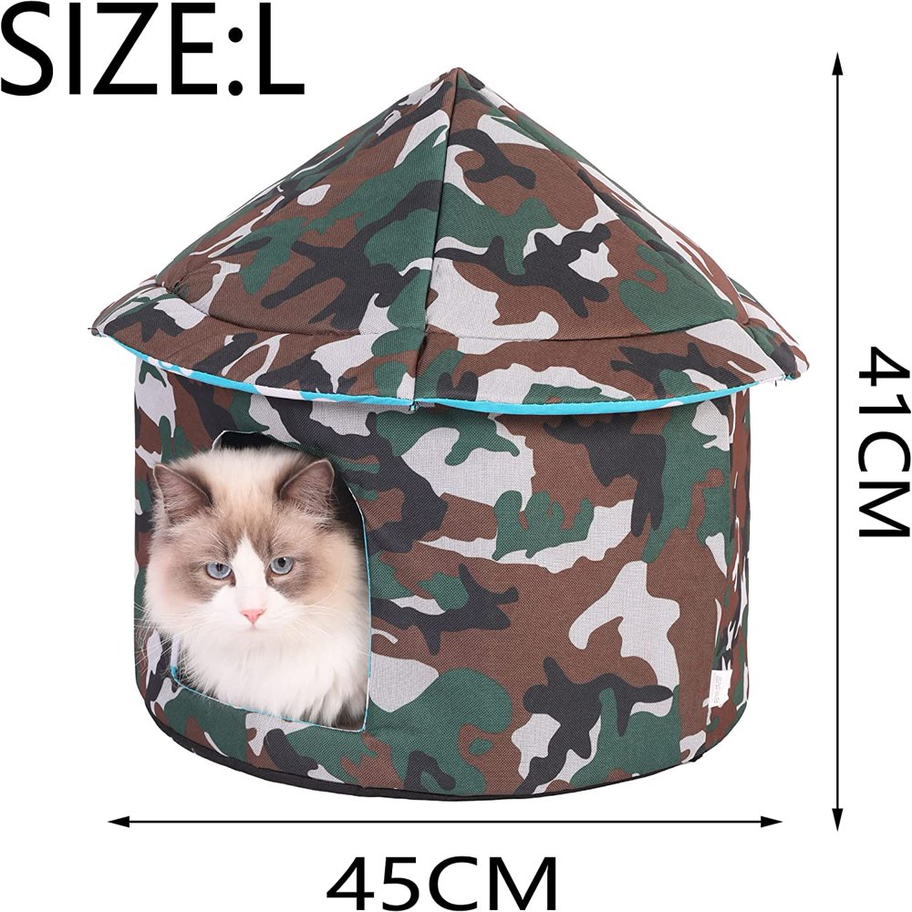 Maison Pour Chat Extérieur & Intérieur - Niche Chaude Hiver Imperméable | Abri Confortable Pour Chats Et Petits Chiens