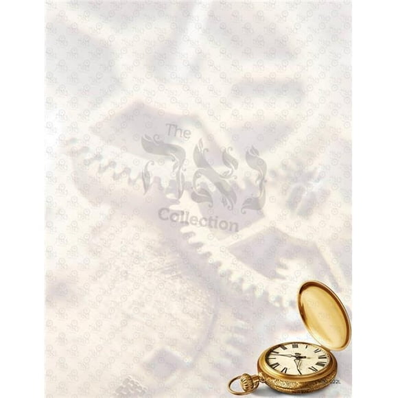 Nua Cadeaux SZ022L Papier Design - Horloge Tova Bsha 8,5 x 11 Po - 10 par Pack