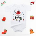 thumbnail image 5 of Youmylove Boys Girls Romper Bodysuit Short Sleeve Christmas Cartoon Letter Printed Fall Clothes Kids Jumpsuits Clothing Dailywear, 5 of 5