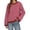 Pink, variant on Knit Sweater for Women Striped Crew Neck Long Sleeve Casual Loose Fit| Casual style, fall and winter piece, soft acrylic cotton blend, ribbed hem, Y2K preppy look, soft and comfortable