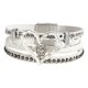 thumbnail image 1 of Pulsera Boho tipo brazalete Pulsera apilable Brazalete de aleación Pulsera envolvente de cuero PU Blanco, 1 of 9
