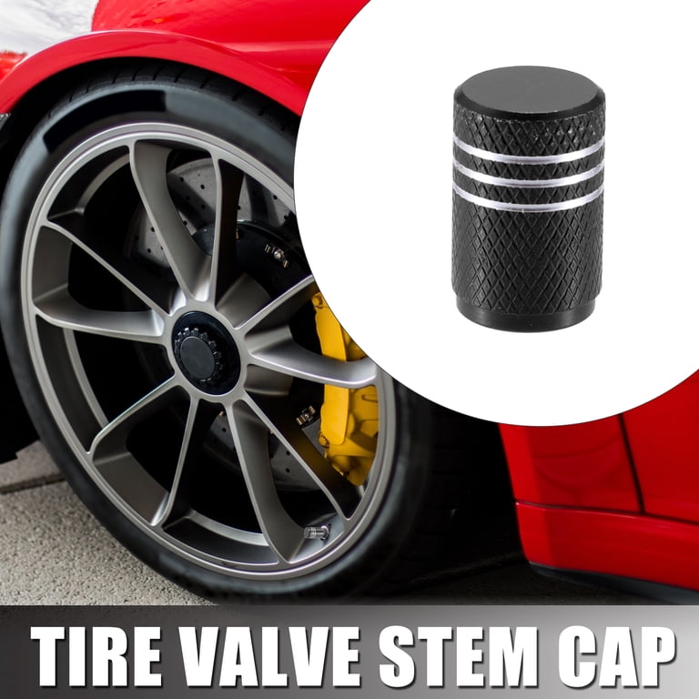 8× Aluminium Auto Car Wheel Tyre Valve Stem Air Dust Cover Screw Cap Accessories