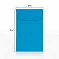 thumbnail image 3 of LUXPaper #1 Coin Envelopes W/ Moistenable Glue, Pool Blue, 2 1/4in x 3 1/2in, 80lb, 500/Pack, 3 of 5