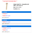 thumbnail image 2 of Caliper Guide Pin - Compatible with 2000 - 2014 Acura TL 2001 2002 2003 2004 2005 2006 2007 2008 2009 2010 2011 2012 2013, 2 of 2