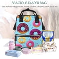 thumbnail image 5 of Daiia Donuts Large Capacity Baby Bag Waterproof Stylish Diaper Bag Mummy Backpack Adjustable Straps Diaper BagBaby Essentials Bag, 5 of 6