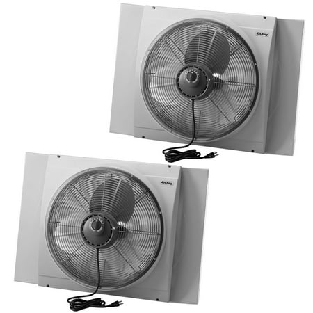 Air King 20 Inch Blades Whole House 120V 3 Speed Window Fan, Gray (2