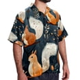 thumbnail image 2 of Squirrel Men's Short Sleeve Beach Shirts, Hawaiian Printed Button Down Summer Casual Unisex Men's Shirts, 2 of 6