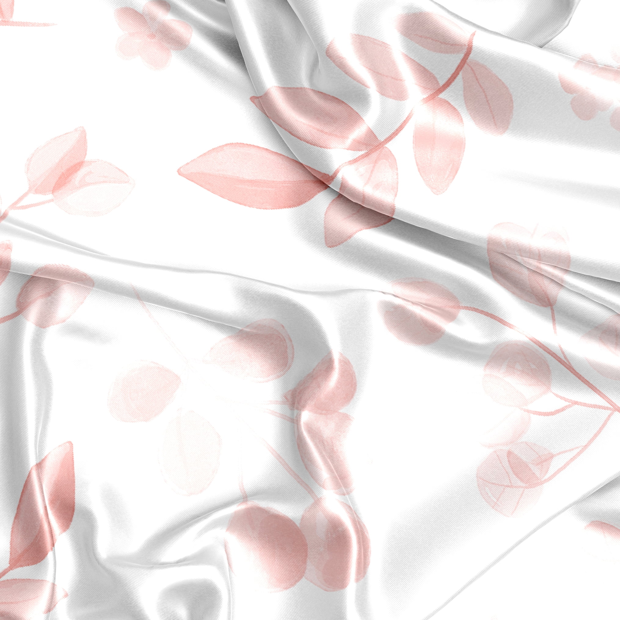 Sweet Jojo Designs Botanical Blush Pink Girl Satin Fitted Crib Sheet