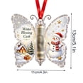 thumbnail image 3 of Christmas Cash Gift Butterfly Ornament, Acrylic Holiday Money Holder, Christmas Tree Cash Holder Car Ornament with Built‑in Clear Compartment,Christmas Home Decor for Christmas tree, window,car, 3 of 8