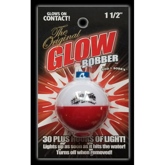 Rod-N-Bobbs Original Glow Bobber 2'' – Red/White Fishing Float