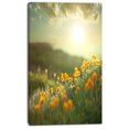 thumbnail image 2 of Fleurs Jaunes dans la Prairie le Matin - Impression sur Toile Florale, 2 of 3