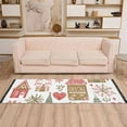 thumbnail image 2 of Yayeee Runner Rug for Bedroom 2'x6' Machine Washable Hallway Non Slip Mat, Brown Nordic Christmas House, 2 of 8