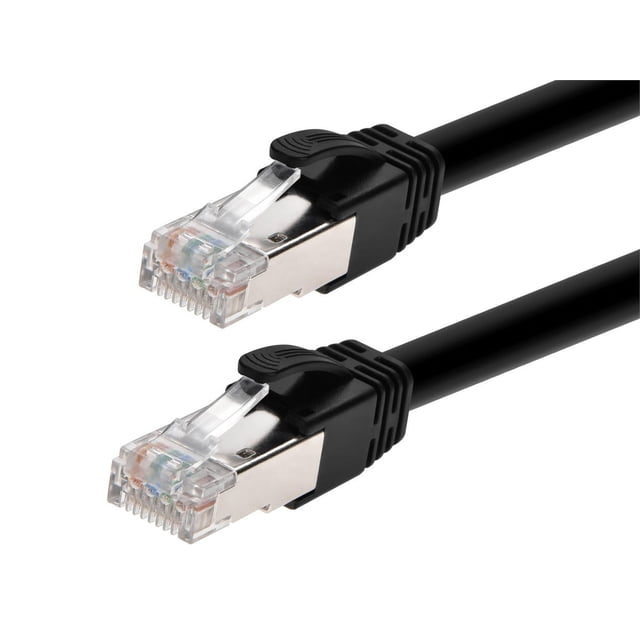 Monoprice Cat6A PoE Patch Cable - 5 Feet - Black | 100W, PoE ++ (IEEE 802.3af/at/bt), UTP, 22AWG, 500MHz, Pure Bare Copper, Shielded RJ45, Ethernet Cable