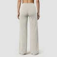 thumbnail image 5 of vigerkar Women's Palazzo Lounge Pants Stretchy Wide Leg Casual Pants Comfy High Waist Flowy Pants Beige, M, 5 of 9