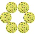 thumbnail image 3 of Coolnut Avocado Round Placemats Waterproof Non-Slip Washable Place Mats Polyester Table Mats Set of 6 Heat Resistant for Home Kitchen Holiday Party Home Decor Gifts, 3 of 7