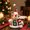 multicolor#44, variant on Christmas Santa Claus Figurine with Skis & Shovel, Knitted Fabric Standing Doll Tabletop Ornament for Home Mantel Holiday Decor A