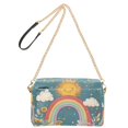 thumbnail image 2 of FORMRS Women Crossbody Purse with Chain Strap Vegan Leather Shoulder Handbag, Blue Rainbow, 2 of 7