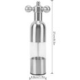 thumbnail image 2 of Wekity Pepper Mill Professional Refillable, Pepper Salt Grinder Refillable, Coarseness Manual Pepper Salt Grinder, for Kitchen (Silver L)-0630, 2 of 5