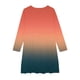 thumbnail image 4 of Odeerbi Niñas Manga Larga Gradiente Ballet Vestidos Stretchy A Line Twirly Skater Vestido Escuela Recital Cuello Redondo Vestido, 4 of 4