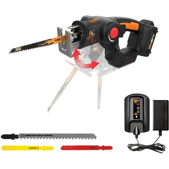 WX550L 20V Power Share Axis Cordless Reciprocating & Jig Saw