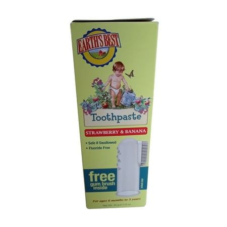 Jason Natural Earths Best Toddler Toothpaste For Kids Strawberry Banana - 1.6