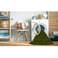thumbnail image 2 of Ahgly Company Tapis d'Intérieur Ronds de Style Transitionnel Lavables à la Machine, Vert Olive, 3 Pieds Rond, 2 of 7