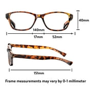 Equate Iris Reading Glasses, Red, +1.00, 1 Pack