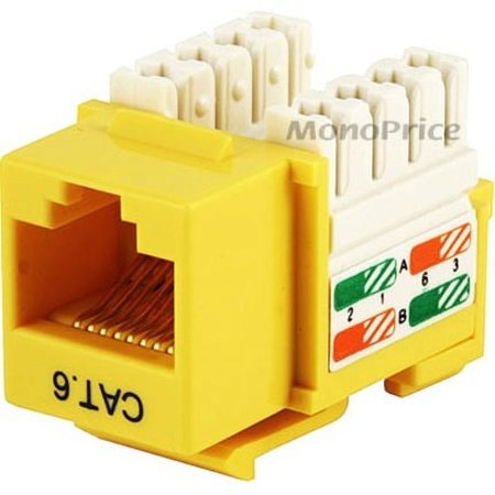 UPC: 0844660053859 | Monoprice Datacom Jack Cat6 Punch Down Yellow 5385