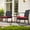 Red, variant on Devoko 3 Pieces Patio Furniture Set, Rocking Chairs with Coffee Table Set, Outdoor Wicker Bistro Set for Garden