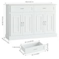 thumbnail image 3 of Homfa Modern Kitchen Sideboard Buffet Table, 4 Door 2 Drawer Wood Storage Cabinet Coffee Bar for Living Room Entryway, White, 3 of 7