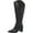 Brown Croco Leather, variant on Franco Sarto Women's Ticada Knee High Boot Black Smooth Wide Calf 6.5M