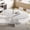 White, variant on Virans 59" Extendable Round Dining Table for 4-8 , Modern Kitchen Oval Dining Table, Space Saving, Wooden Tabletop & Base, Walnut