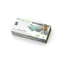 Medline Aloetouch Extended Cuff Chemo Nitrile Exam Gloves, Small - 50 Each