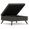 thumbnail image 5 of Simpli Home Owen Square Coffee Table Storage Ottoman-Color:Ebony, 5 of 10