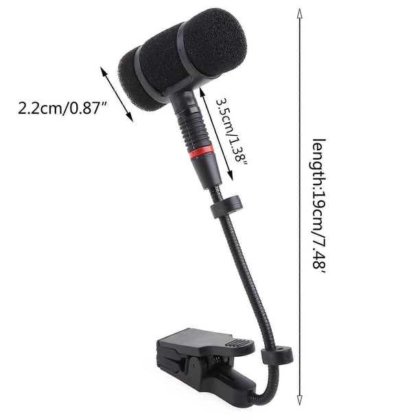 Upgraded Saxophone Microphone Holder Flexible Mics Mount Super Flexible Mic Clips for Having Online Class, 23cm Height