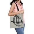 thumbnail image 2 of ABPHQTO Sketch Of A Firefighter Helmet Canvas Bag Reusable Tote Grocery Shopping Bags Tote Bag 14x16 inch, 2 of 2