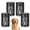 4 Black, variant on Austok 4 Pack Mini Cremation Urn for Human Ashes with Tree of Life Design Small Decorative Memorial Funeral Urn for Pet Ashes Male Female Dad Mom,1.77 x 1.77 x 2.76 in