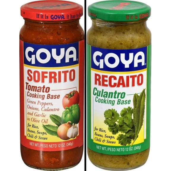 Goya Recaito Cilantro Cooking Base 12 oz & Sofrito Tomato Cooking Base 12 oz