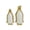 Gold Solid Penguin Animals S/2 11", 9"H, variant on DecMode 5"W, 11"H Porcelain Glam Sculpture, Gold, 3 - Piece