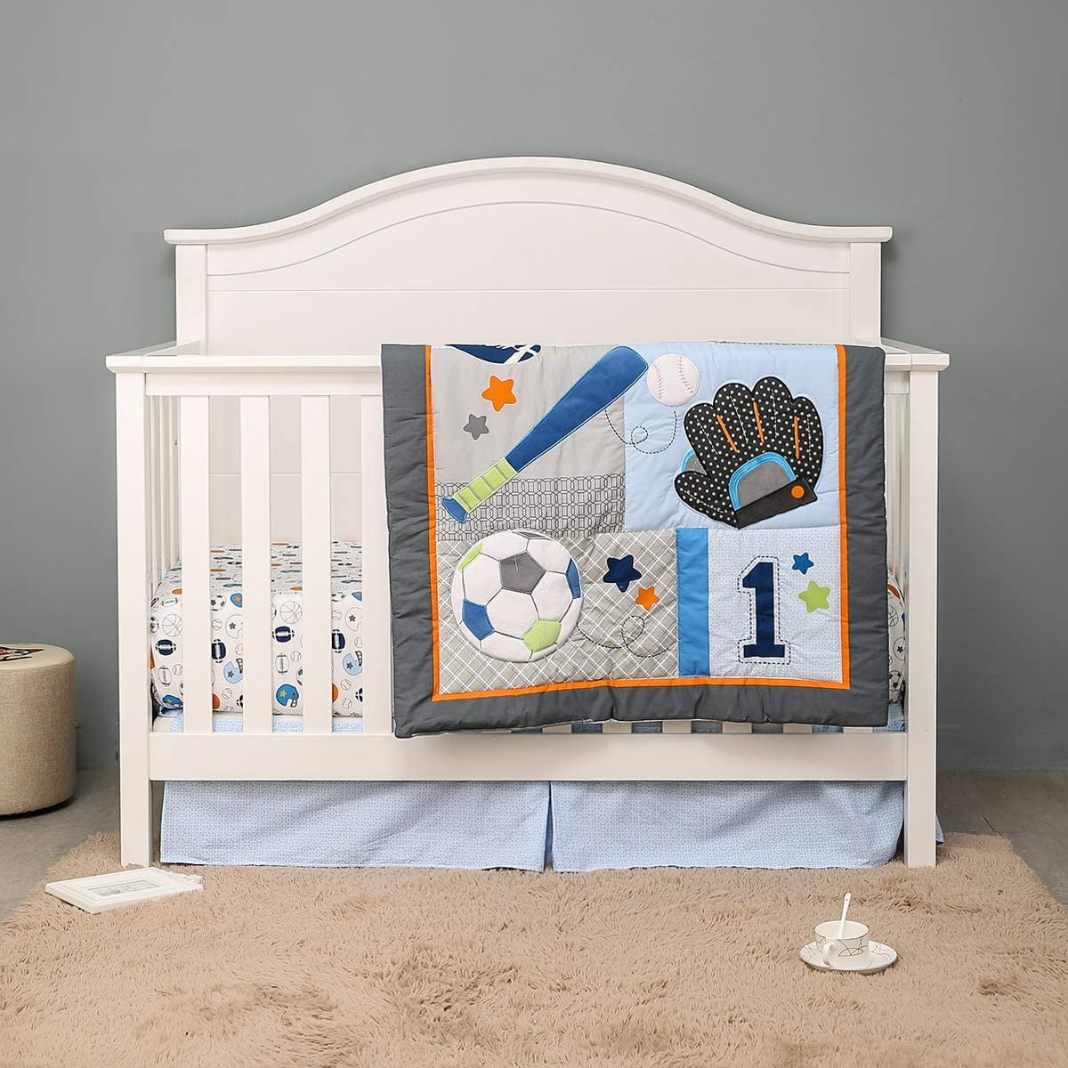 Gone Fishing 3 Piece Crib Bedding Set Walmart