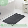 thumbnail image 5 of Bella Vista Cotton Bath Mat 2 Pc Set With Free 4 Washcloths-Washable, Soft and Absorbent, 22 x 34 Inches- Virgin Ring Spun Cotton. By Cotton Homes(Set Of 2 Piece Bath Mats, C.Grey), 5 of 8