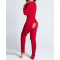 thumbnail image 3 of Pijama largo Y2k para mujer, ropa de dormir Sexy con cuello en V profundo, de manga larga, mono de una pieza, traje con estampado navideño, Otoño, 2023, 3 of 4