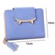 thumbnail image 2 of Cartera de gato para mujer, monedero pequeño de doble pliegue, regalo de San Valentín con cremallera para los amantes de los gatos. MFZFUKR BST3005555-3, 2 of 6