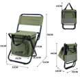 thumbnail image 2 of Outdoor three in one leisure camping and fishing chairs Fishing Chair with Cooler Bag Foldable Compact Fishing Stool,Green, 2 of 5