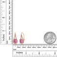 thumbnail image 2 of Gem Stone King 18K Rose Gold Plated Silver Pink Moissanite Earrings for Women (4.00 Cttw, Gemstone, Oval 9X7MM), 2 of 3